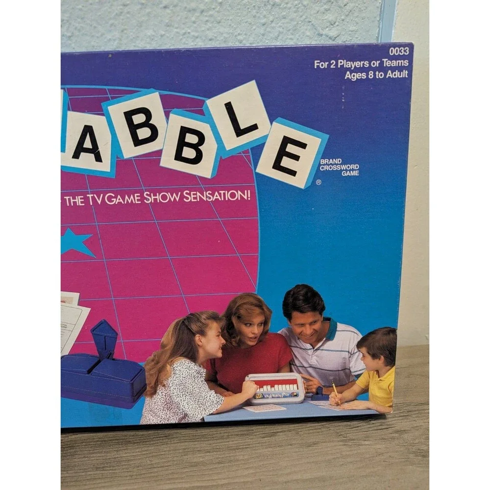 Vintage Selchow & Righter TV Scrabble Board Game 1987 Complete